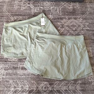 NWT x2 Calia Tulip Hem Skorts Sage Green XL